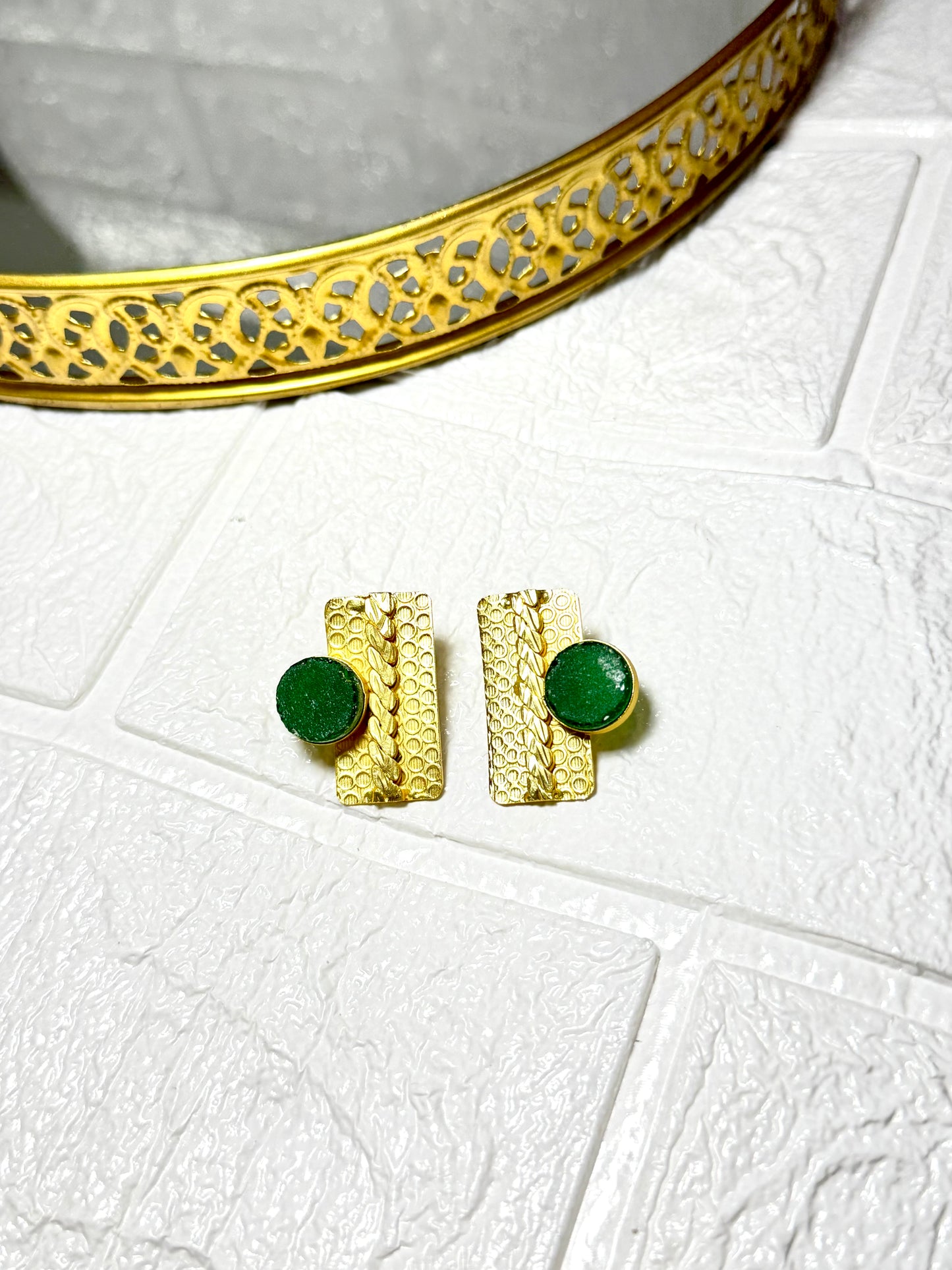 Emerald Rectangular Studs