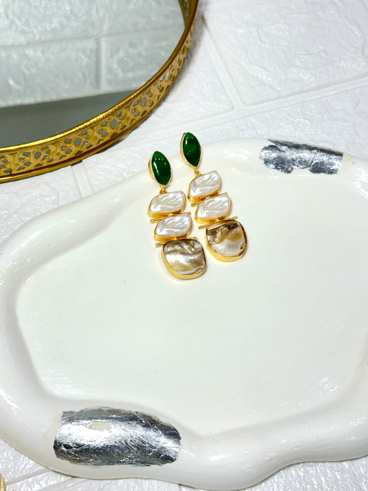 Emerald Bohemian Dangles