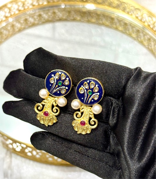 Blue Rangini Earrings