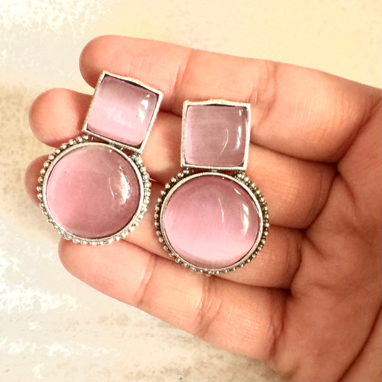 pink Reva Studs