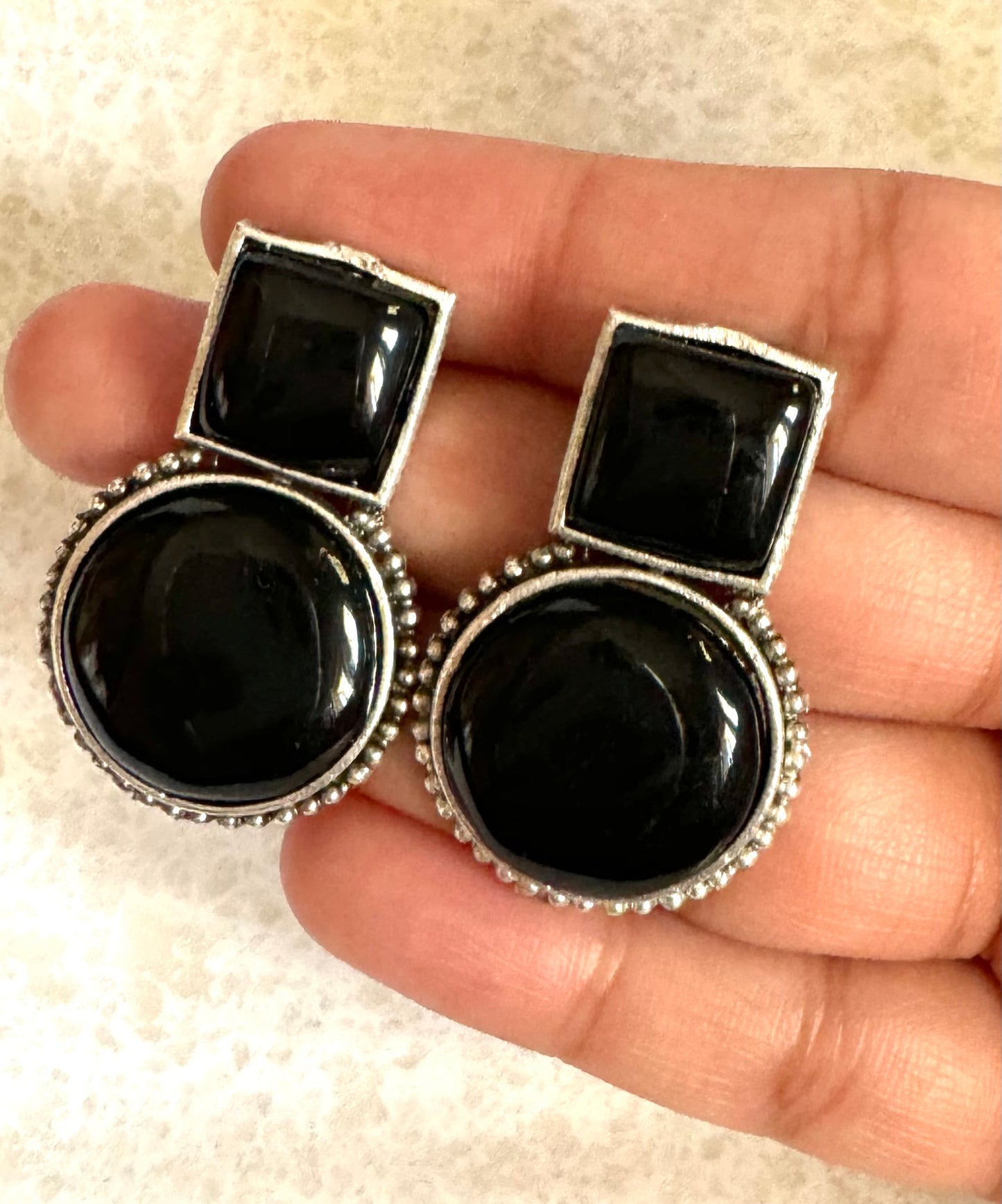 Black Reva Studs