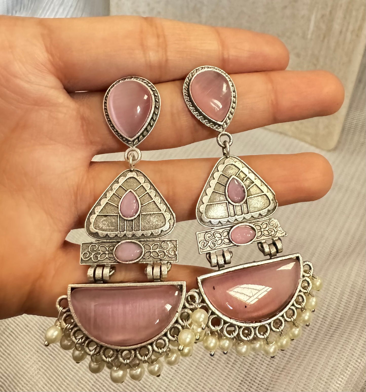 Pink Tanvi Earrings