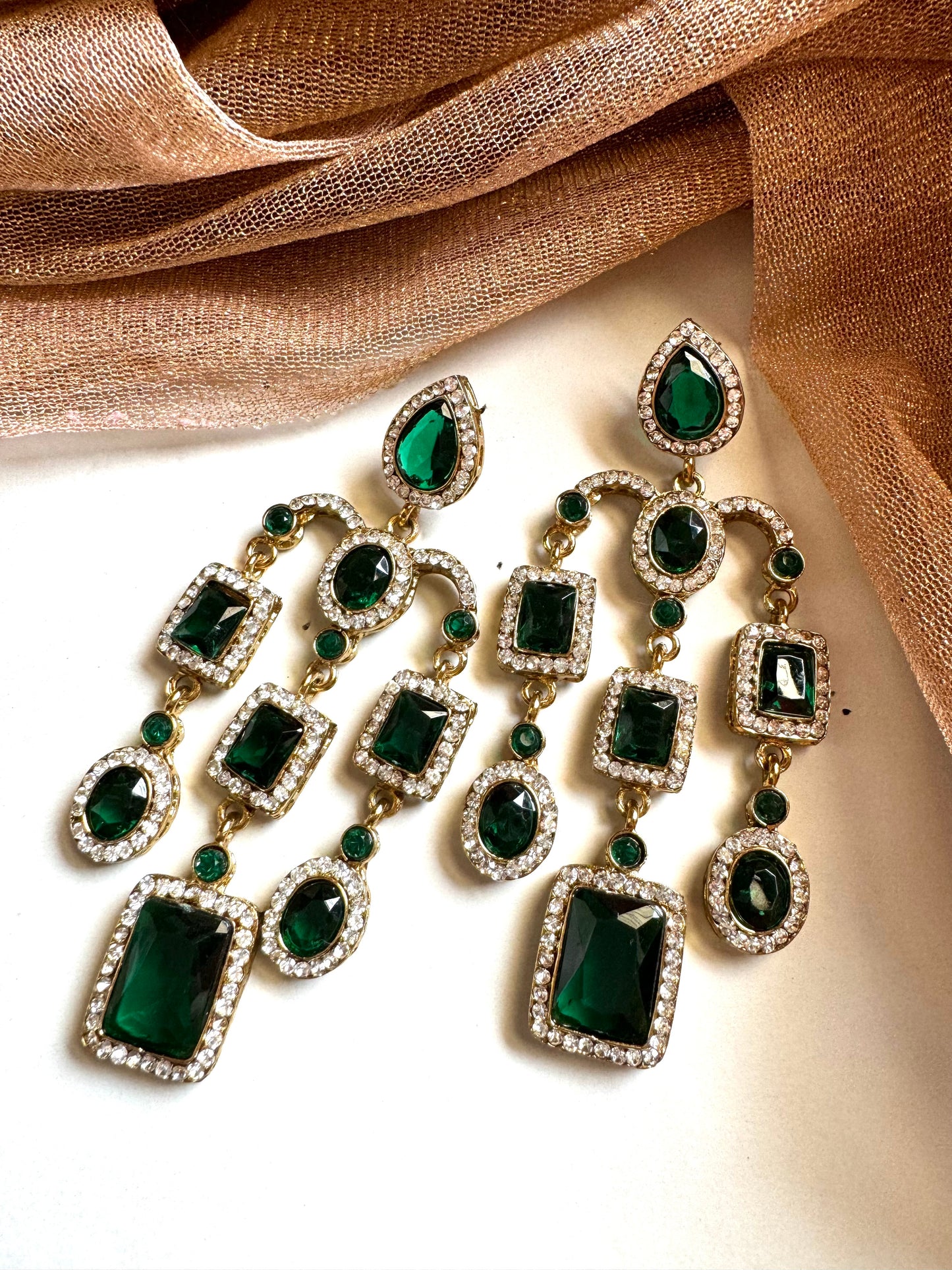 Emerald Cocktail Earrings